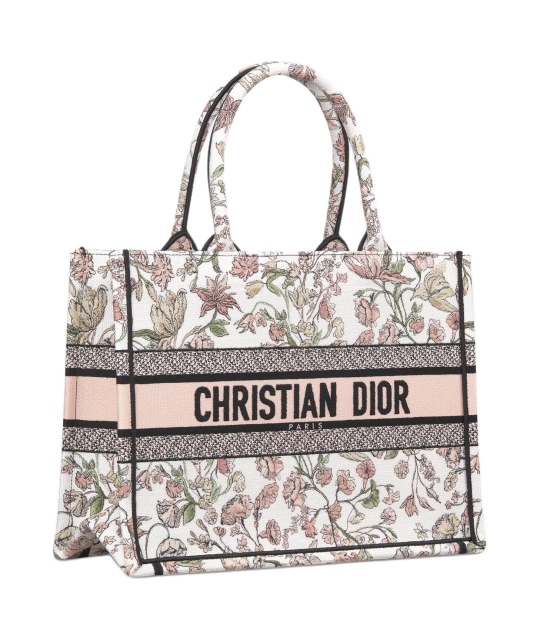 CHRISTIAN DIOR Розовая хлопковая сумка через плечо, фото 2