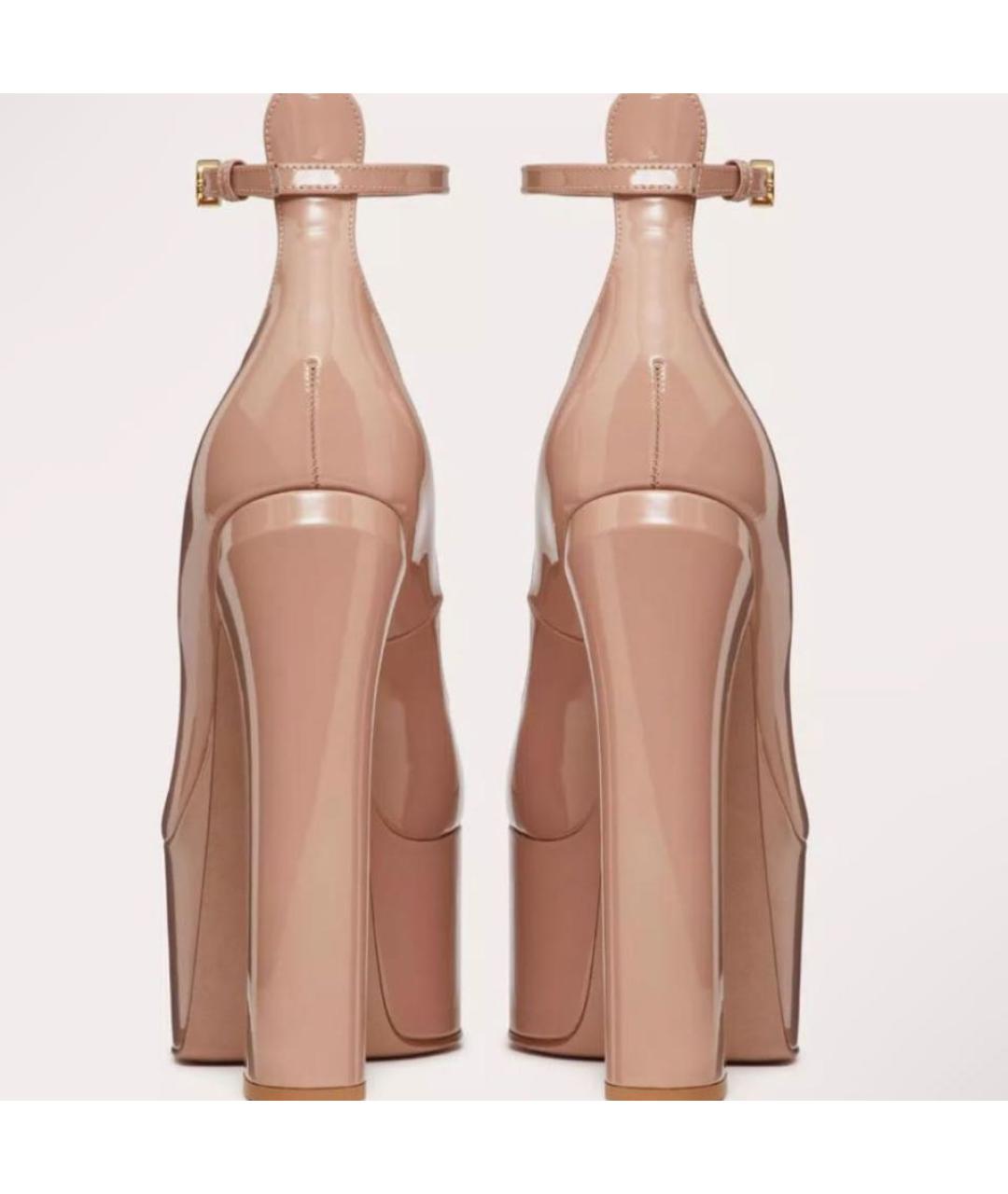 VALENTINO Бежевые туфли из лакированной кожи, фото 2