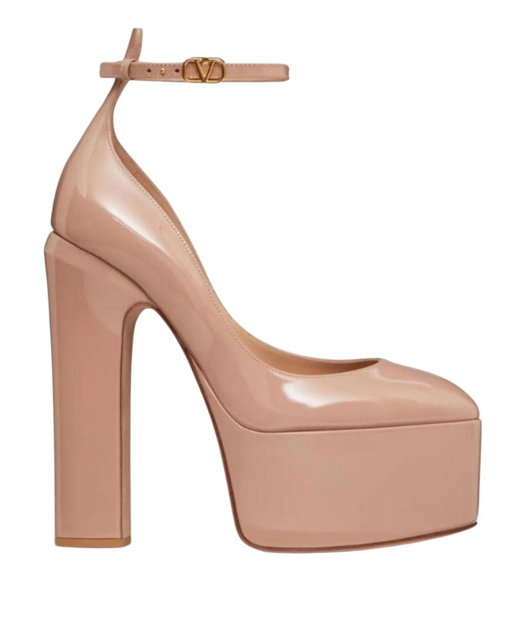 VALENTINO Бежевые туфли из лакированной кожи, фото 1