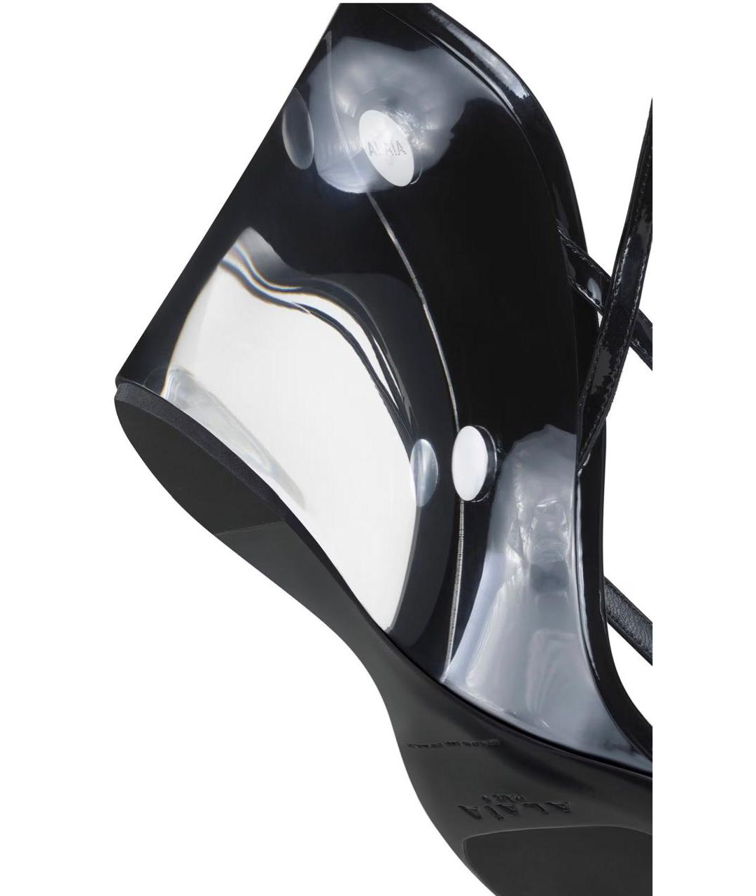 ALAIA Черные кожаные босоножки, фото 4