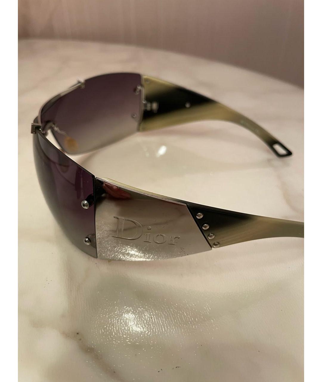 CHRISTIAN DIOR Коричневые пластиковые солнцезащитные очки, фото 3