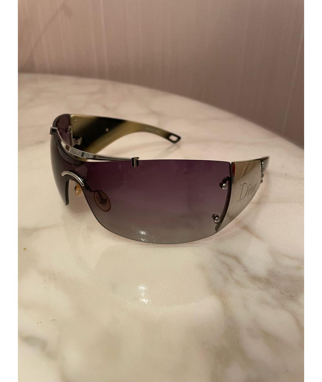 CHRISTIAN DIOR Коричневые пластиковые солнцезащитные очки, фото 2