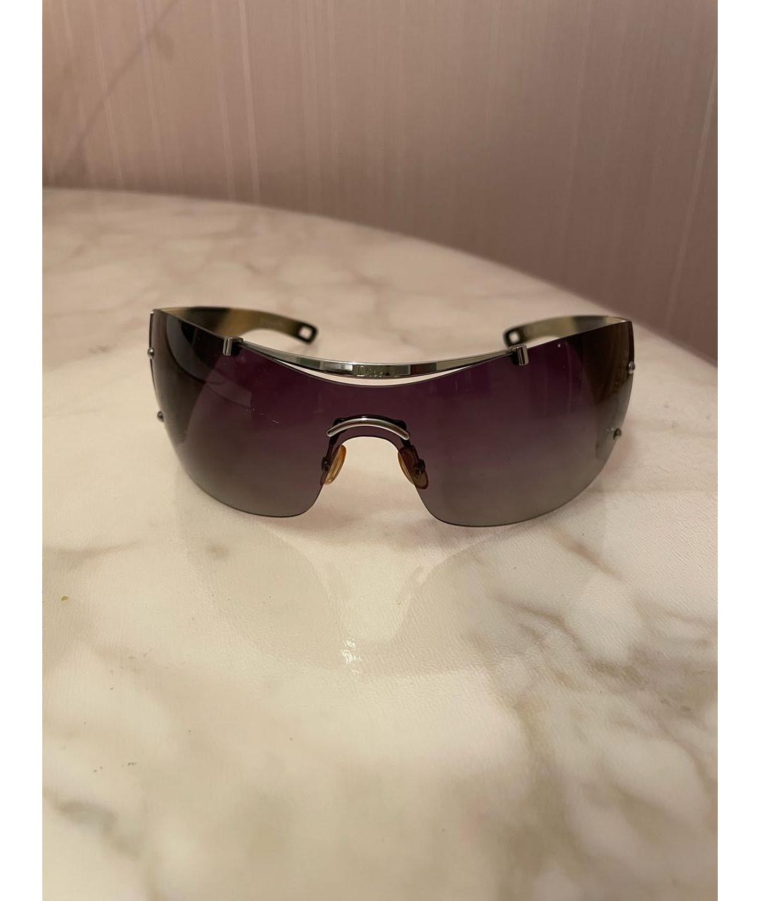 CHRISTIAN DIOR Коричневые пластиковые солнцезащитные очки, фото 7