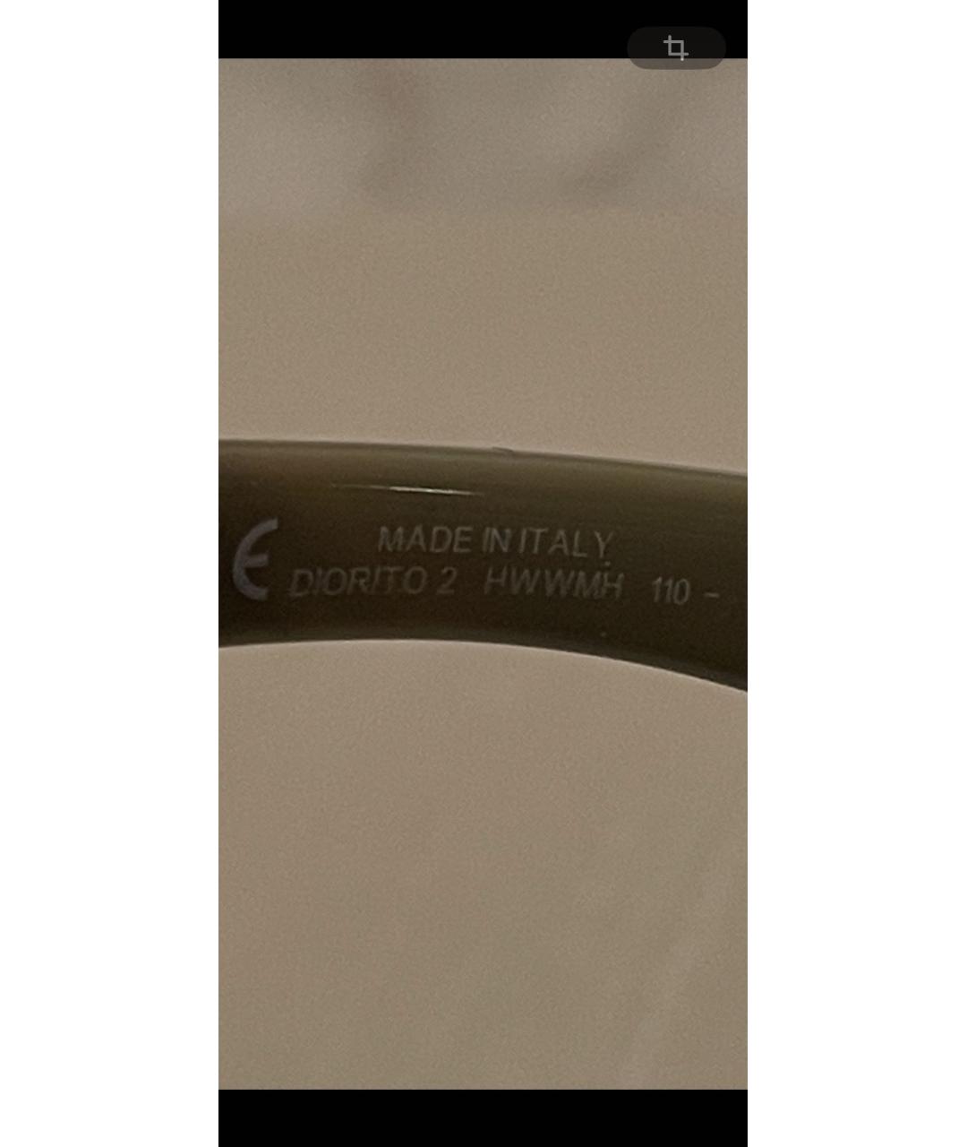 CHRISTIAN DIOR Коричневые пластиковые солнцезащитные очки, фото 5