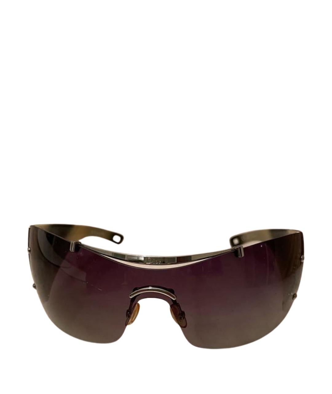 CHRISTIAN DIOR Коричневые пластиковые солнцезащитные очки, фото 1