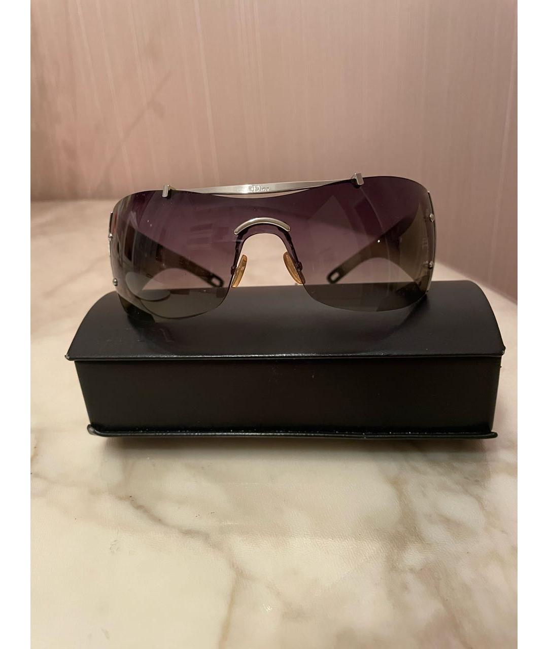 CHRISTIAN DIOR Коричневые пластиковые солнцезащитные очки, фото 4