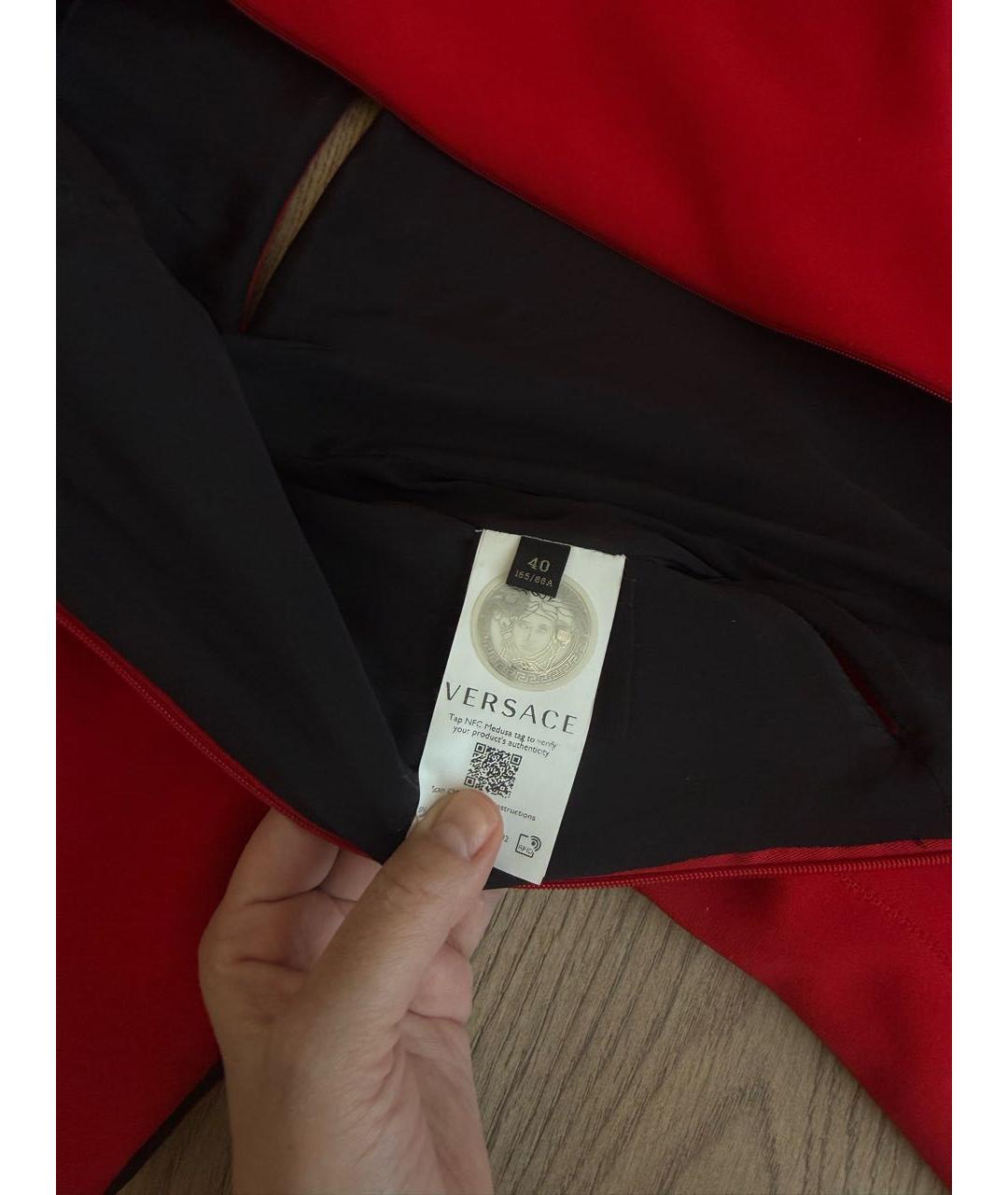 VERSACE Красное коктейльное платье, фото 4