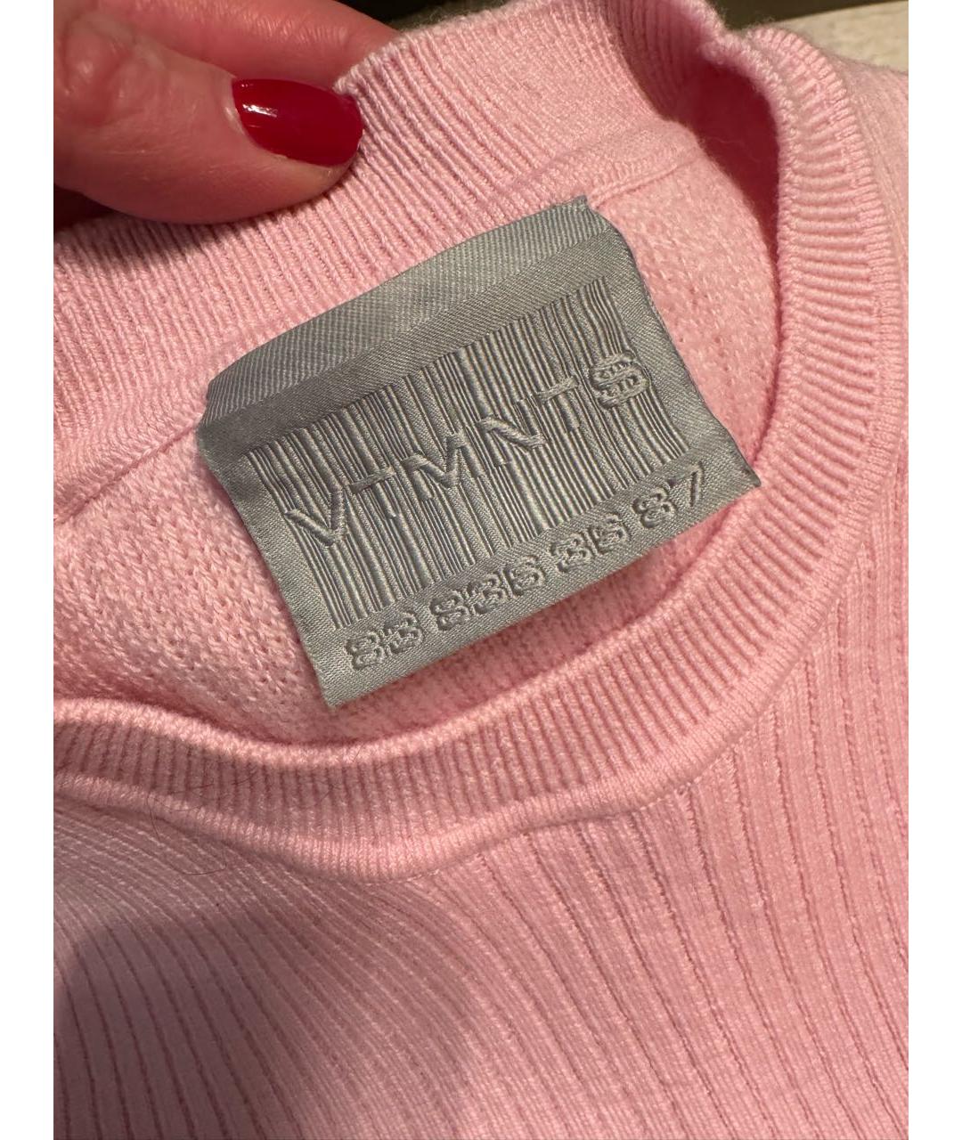 VETEMENTS Розовый шерстяной джемпер / свитер, фото 3