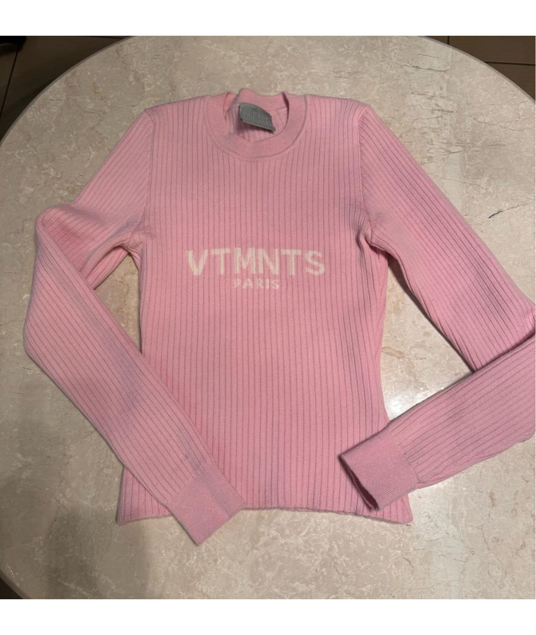 VETEMENTS Розовый шерстяной джемпер / свитер, фото 6