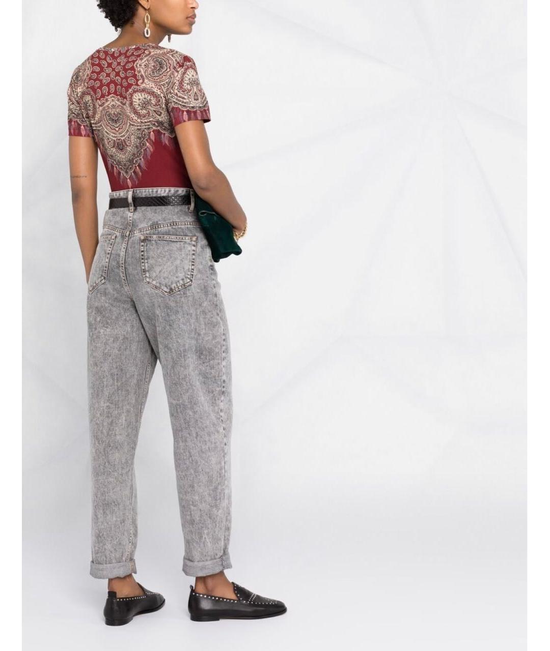 ETRO Бордовая хлопковая футболка, фото 4