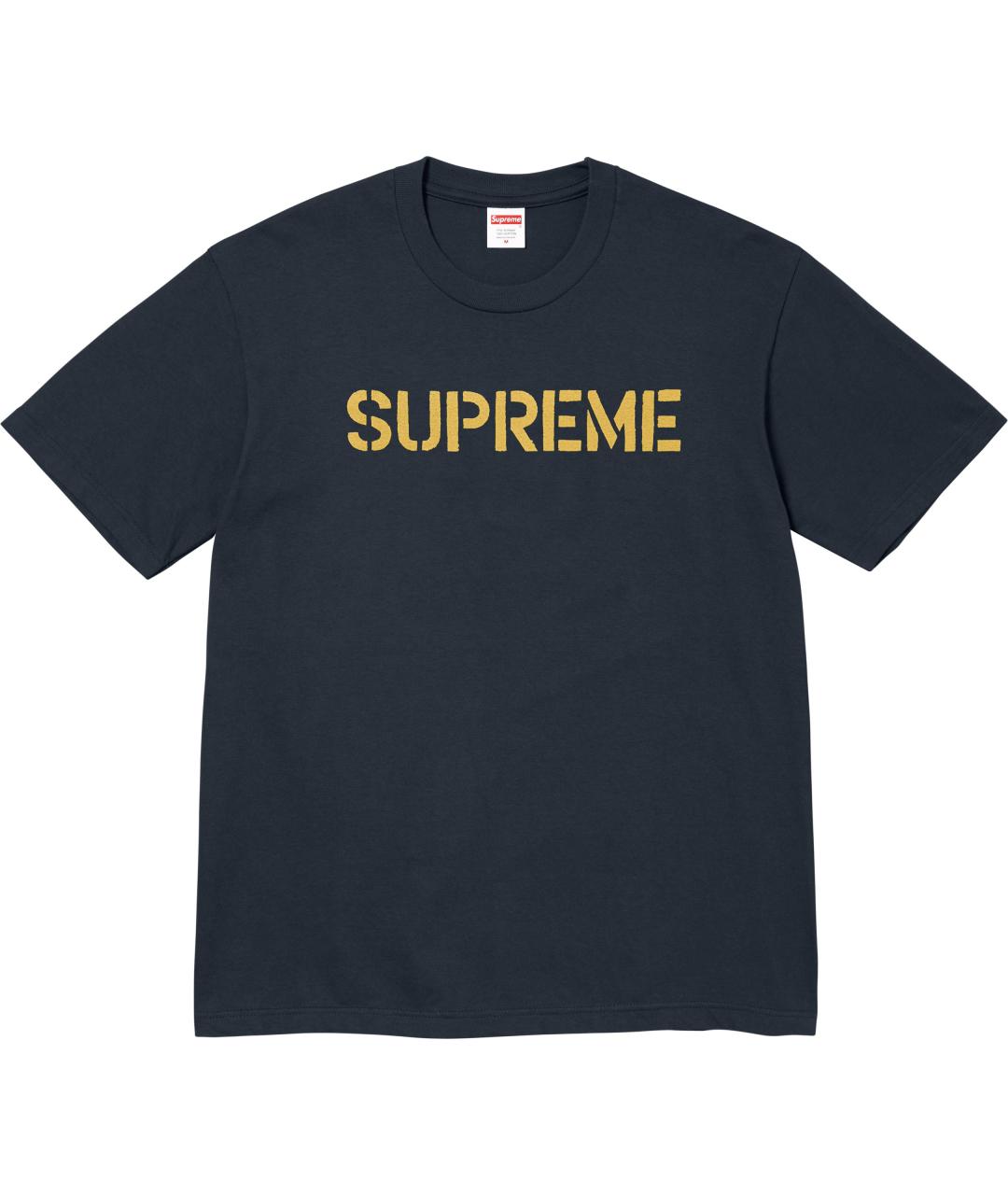 SUPREME Синяя футболка, фото 1