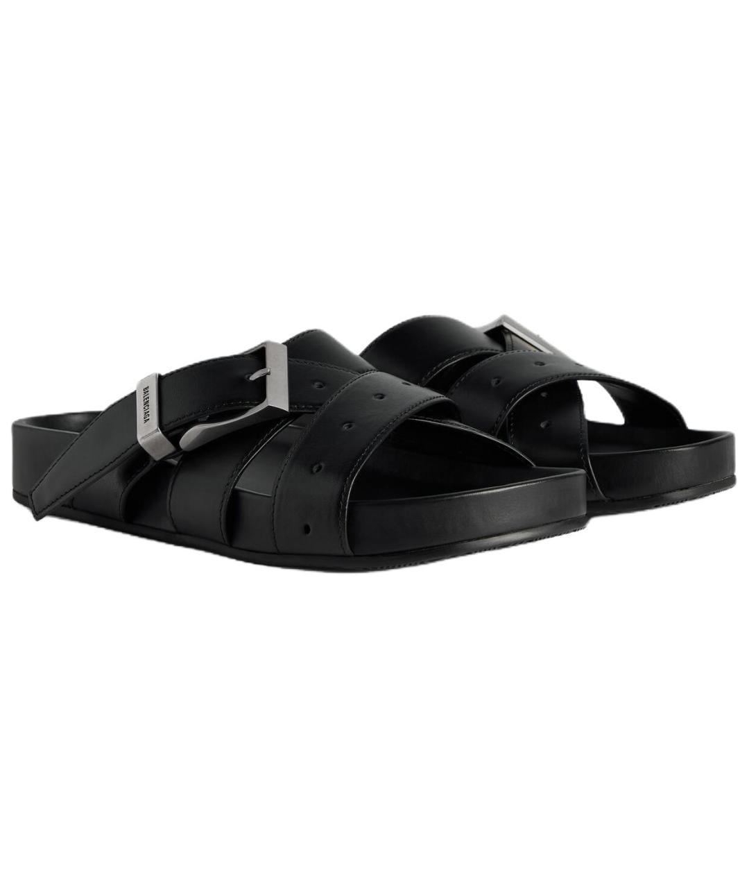 BALENCIAGA Черные шлепанцы, фото 4