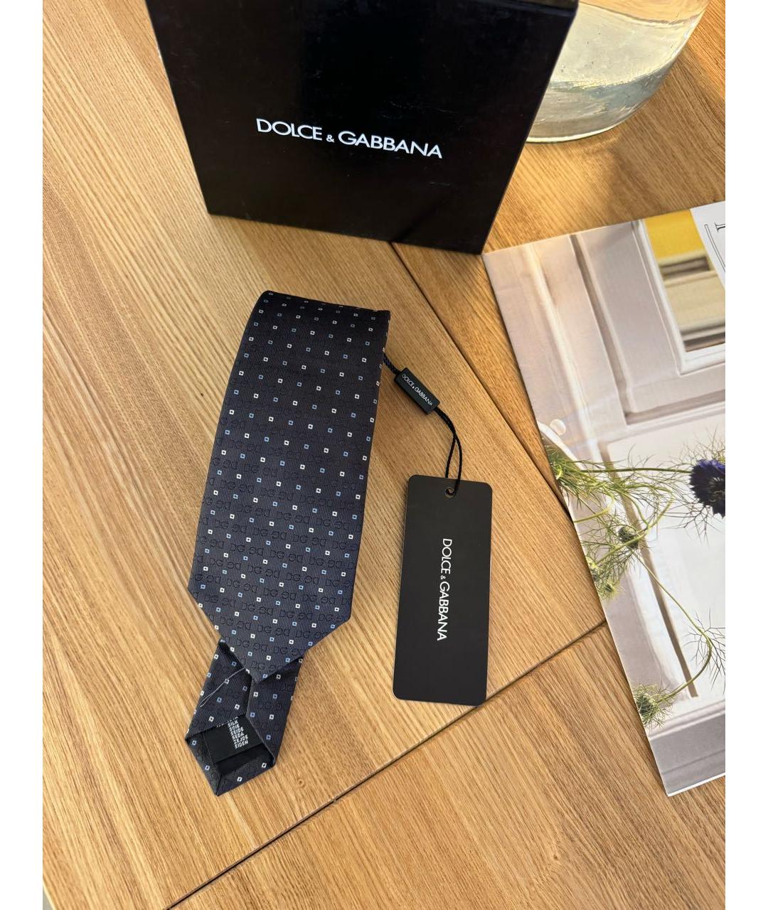 DOLCE&GABBANA Черный шелковый галстук, фото 3