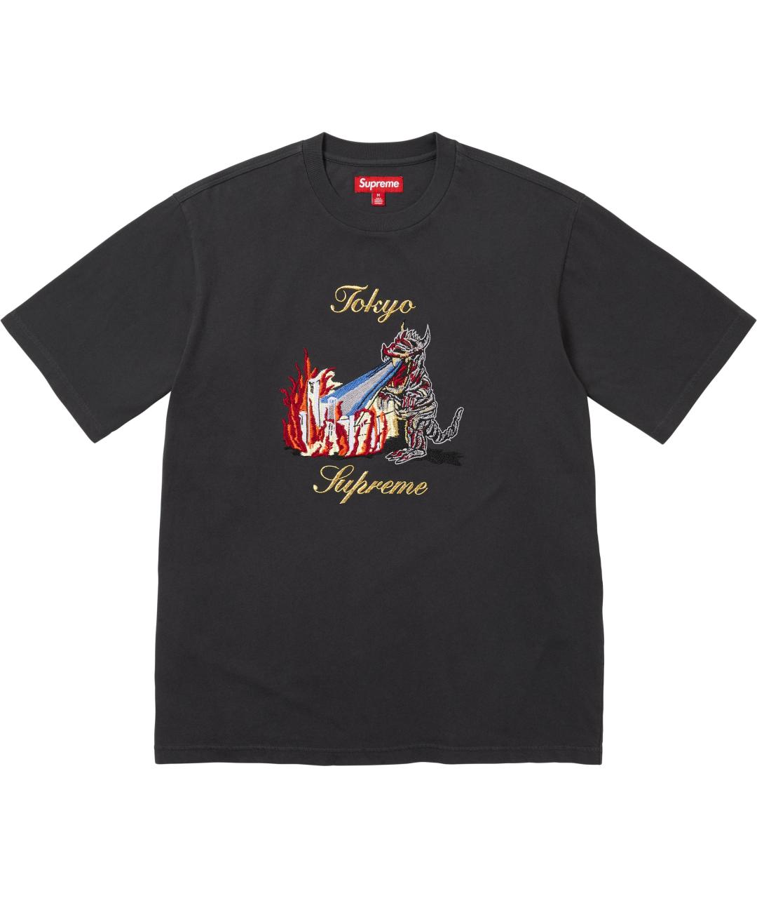 SUPREME Черная футболка, фото 1