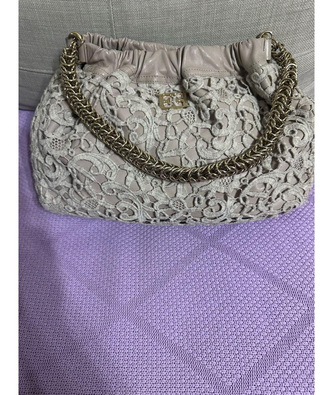 ESCADA Бежевая кожаная сумка с короткими ручками, фото 8