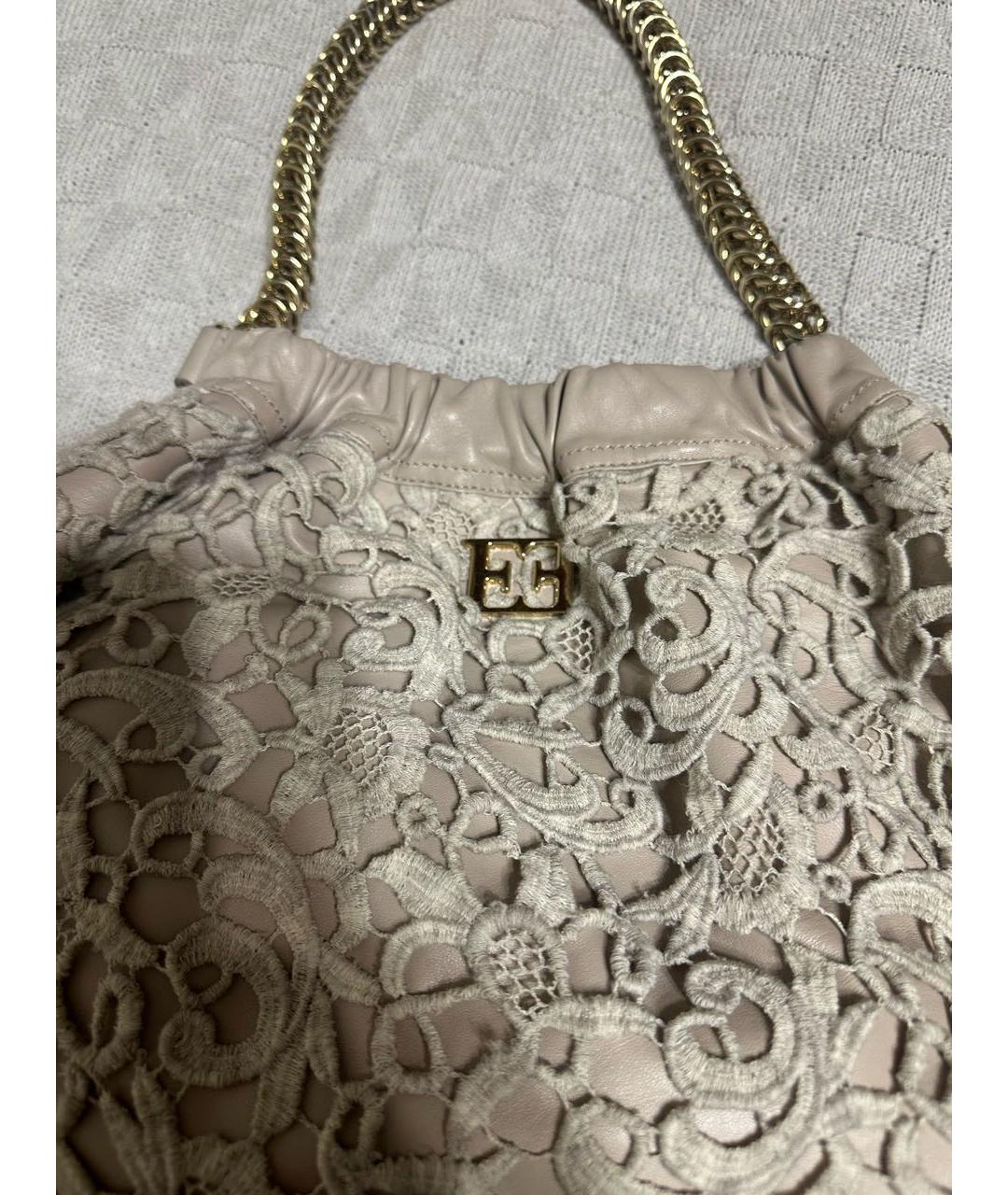 ESCADA Бежевая кожаная сумка с короткими ручками, фото 7