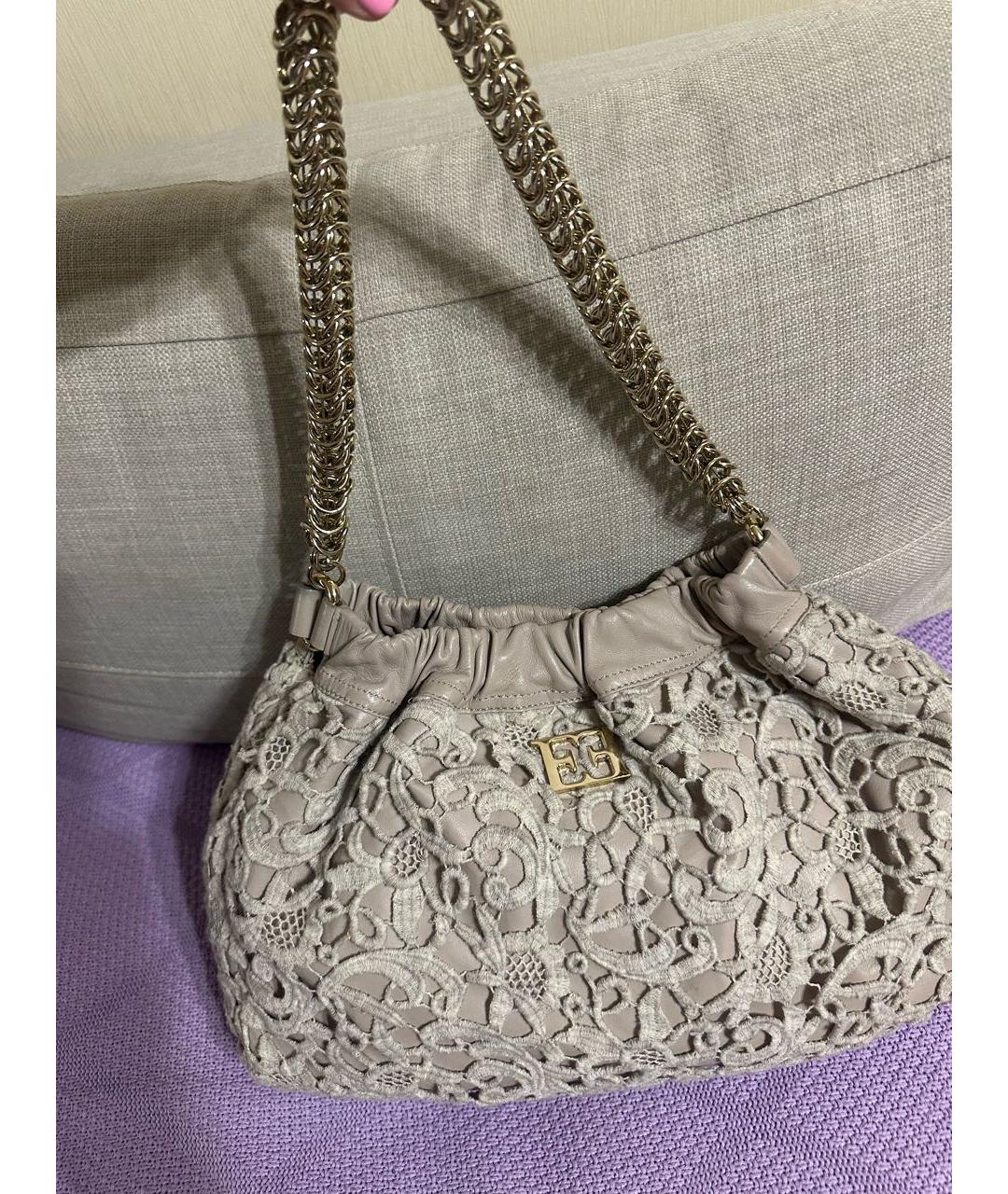 ESCADA Бежевая кожаная сумка с короткими ручками, фото 2