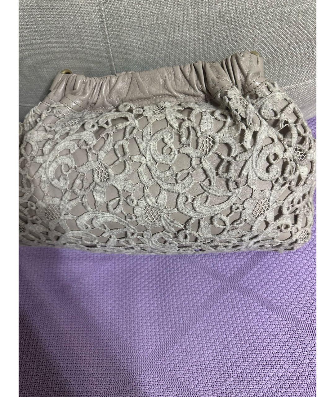 ESCADA Бежевая кожаная сумка с короткими ручками, фото 3