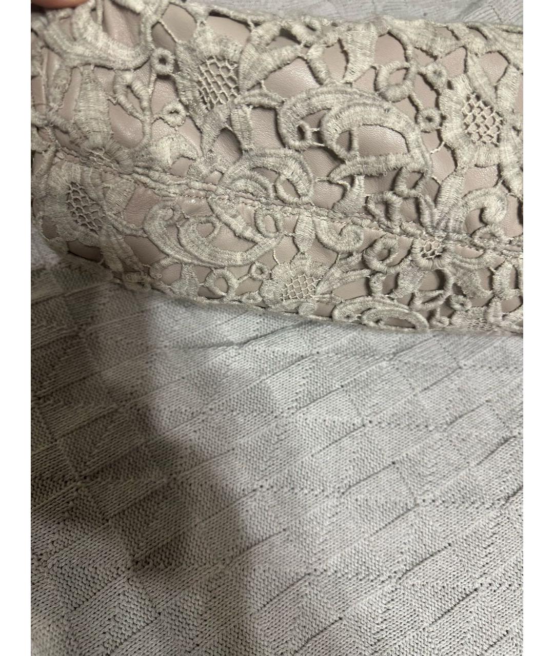 ESCADA Бежевая кожаная сумка с короткими ручками, фото 6