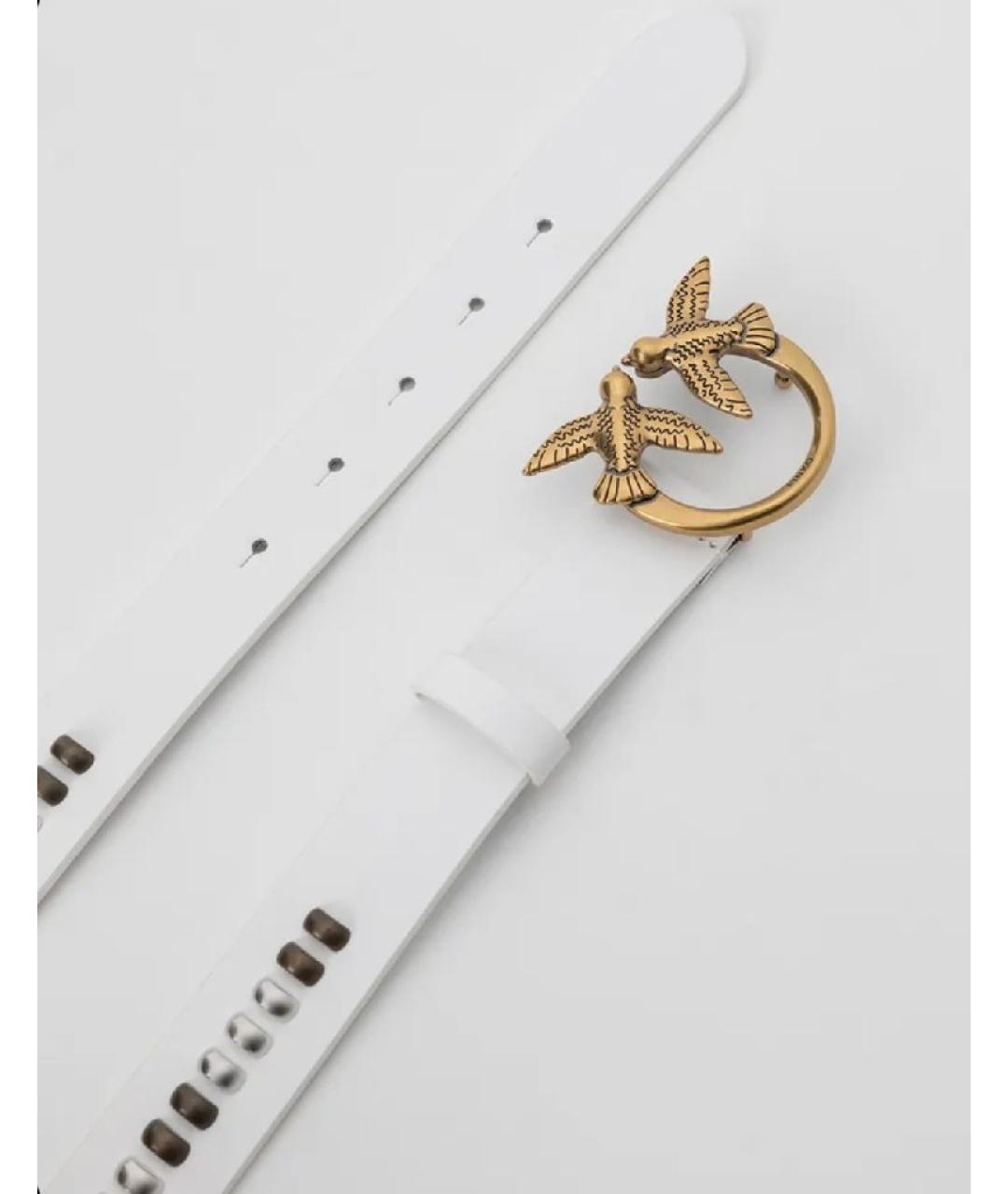 PINKO Белый кожаный ремень, фото 2