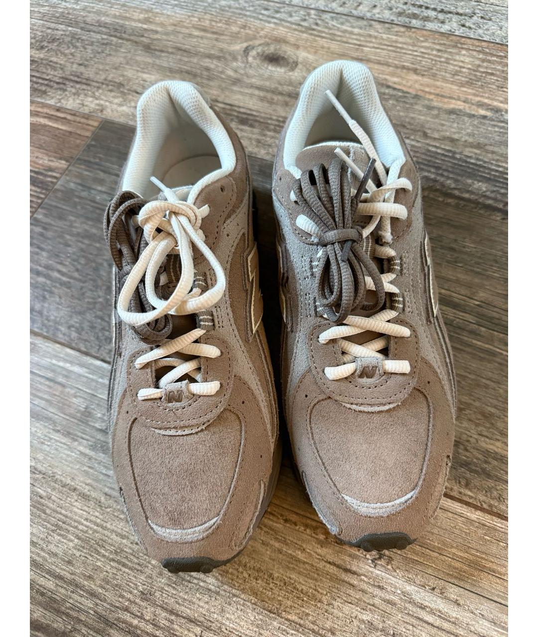 NEW BALANCE Бежевые замшевые кроссовки, фото 2