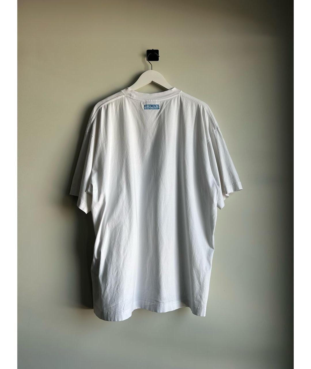 VETEMENTS Белая хлопковая футболка, фото 2