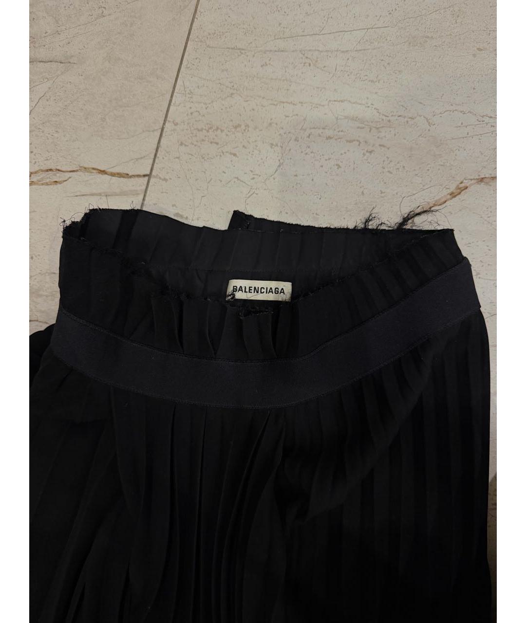 BALENCIAGA Черная вискозная юбка миди, фото 4