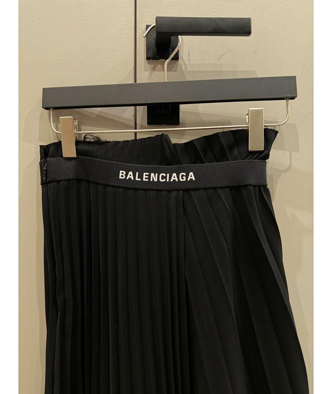 BALENCIAGA Черная вискозная юбка миди, фото 3