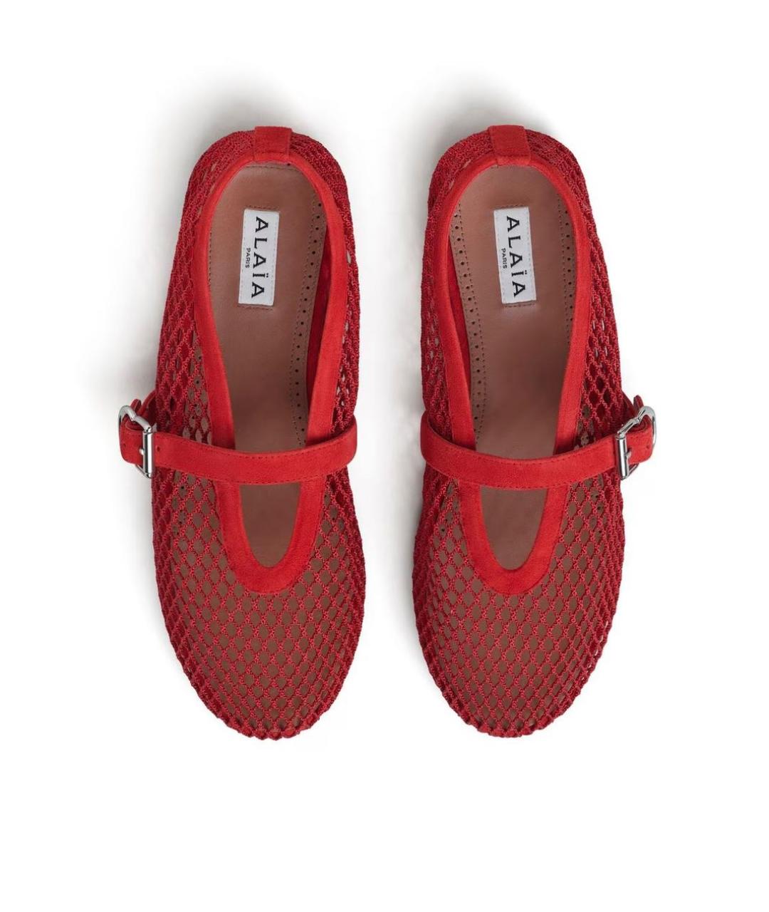 ALAIA Красные замшевые балетки, фото 4