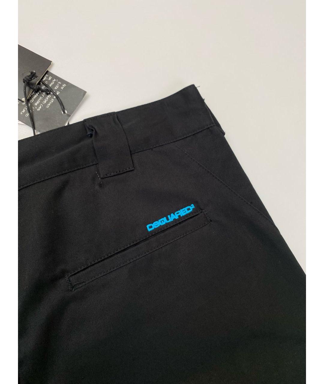 DSQUARED2 Черные хлопковые прямые джинсы, фото 6