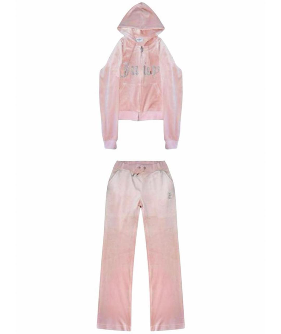 JUICY COUTURE Коралловый велюровый спортивные костюмы, фото 1