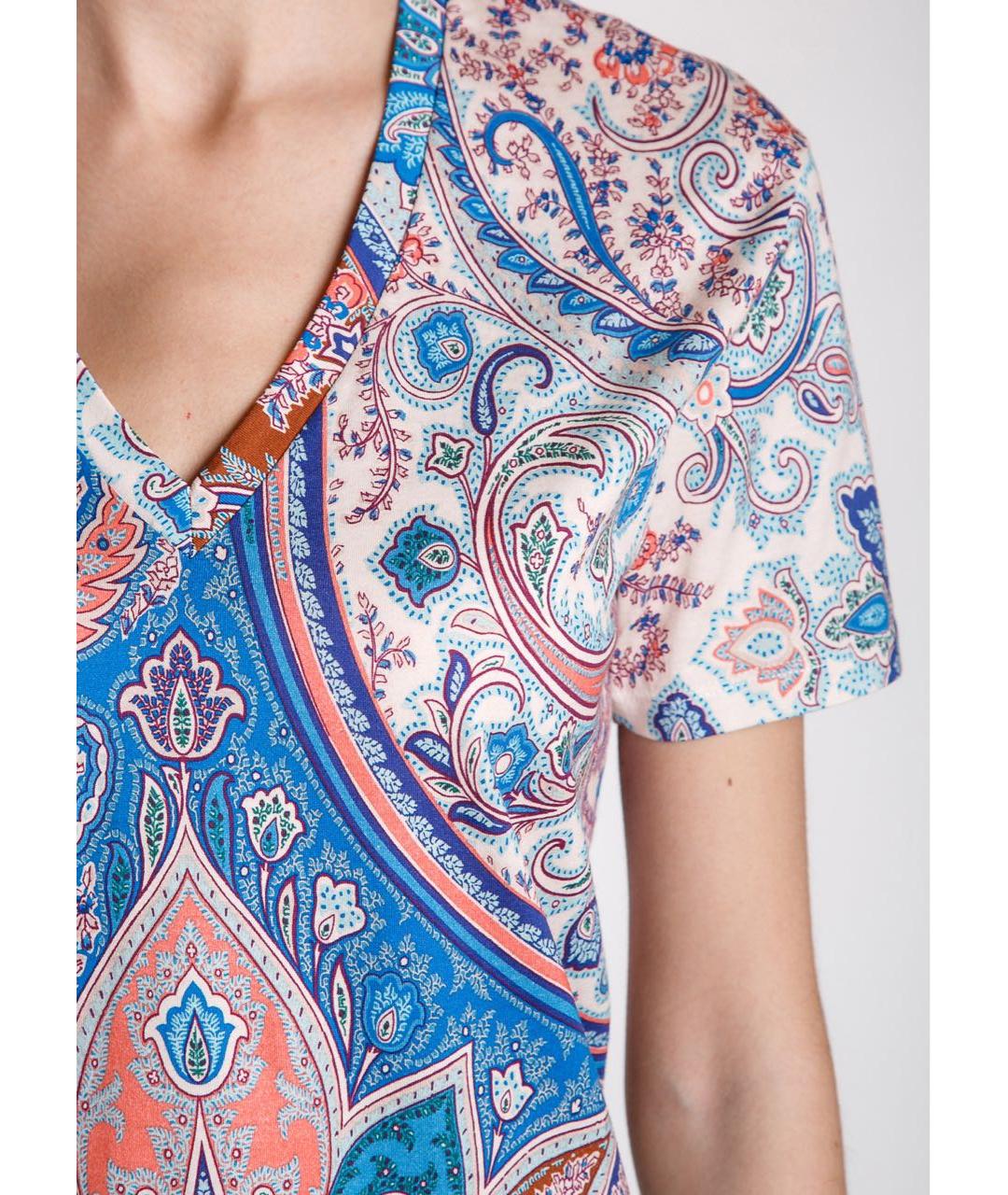 ETRO Мульти хлопковая футболка, фото 4