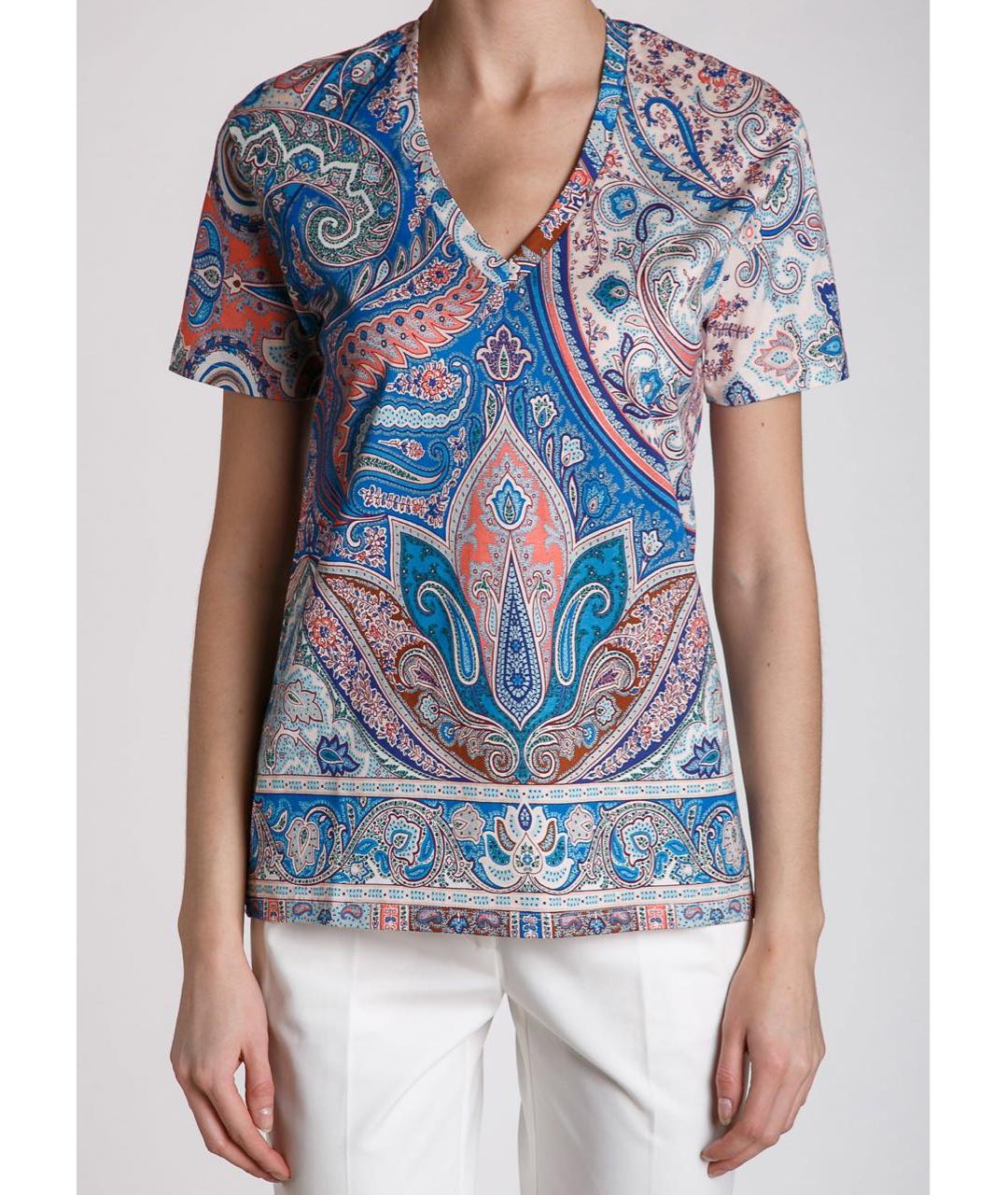 ETRO Мульти хлопковая футболка, фото 2