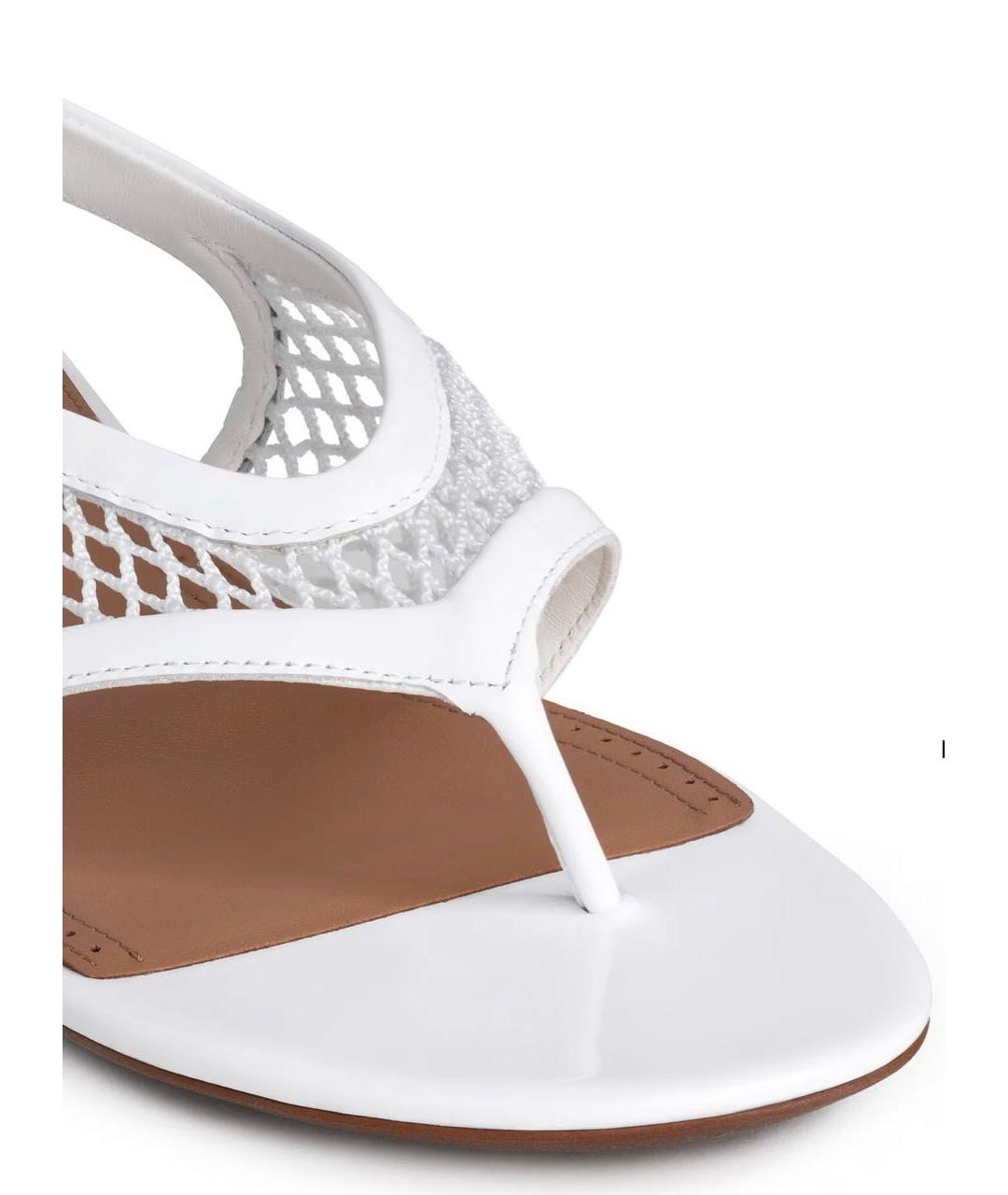 ALAIA Белые кожаные сандалии, фото 3