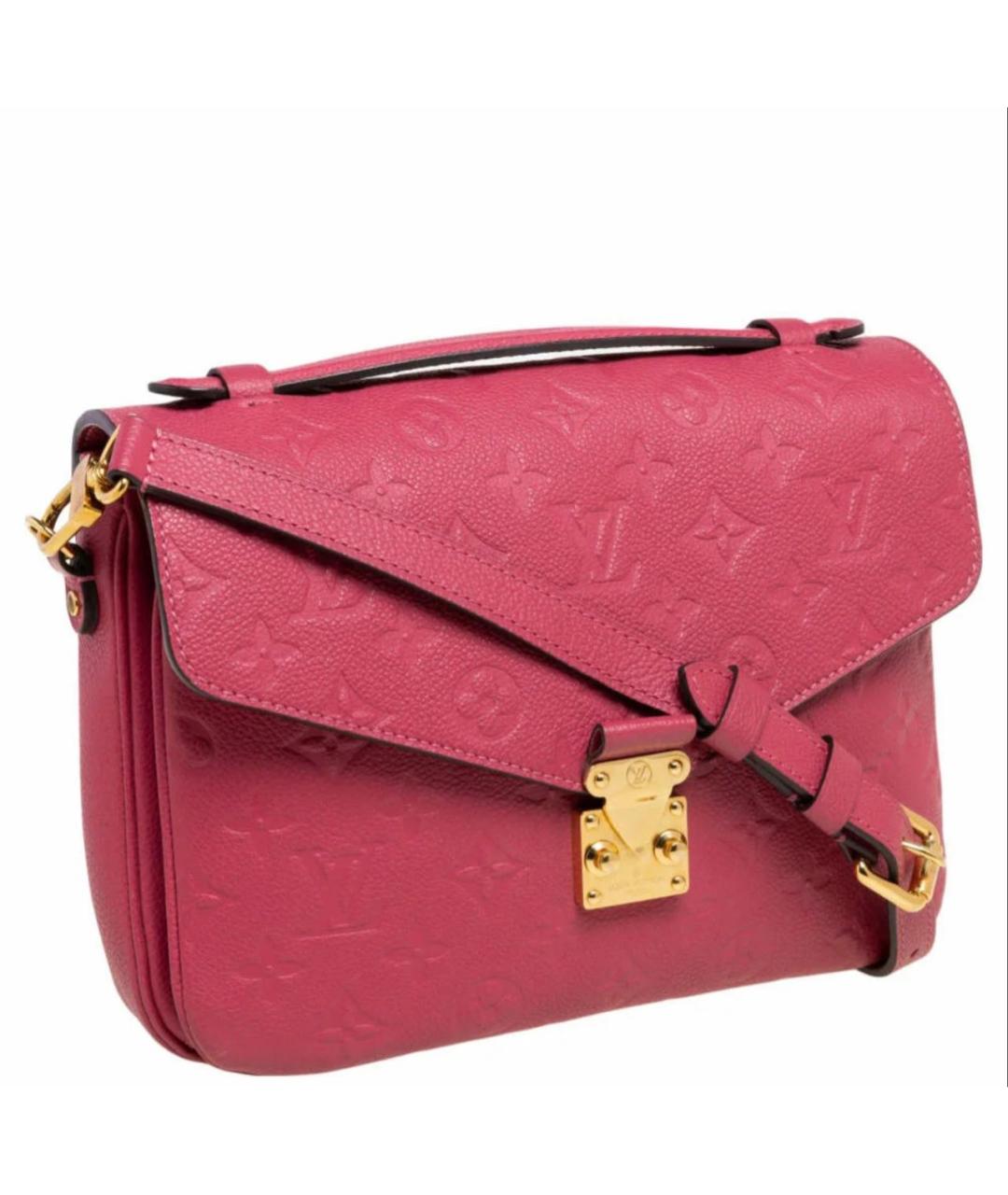 LOUIS VUITTON Розовая кожаная сумка через плечо, фото 7