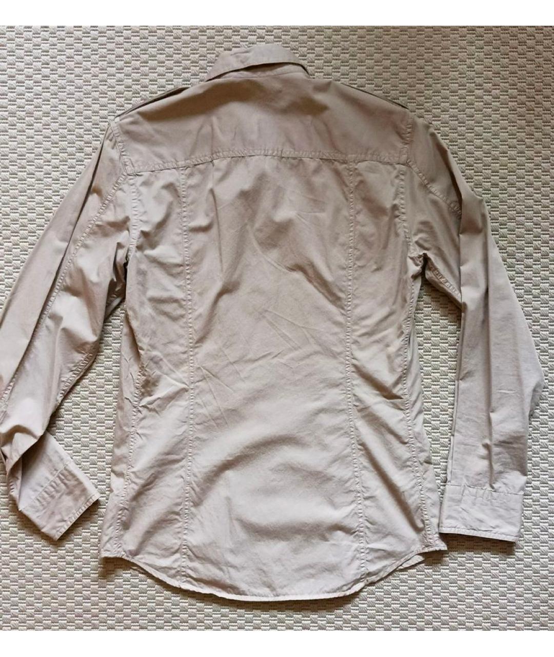 PRADA Бежевая хлопковая кэжуал рубашка, фото 2