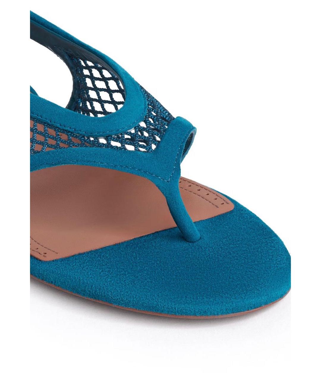 ALAIA Бирюзовые замшевые сандалии, фото 3