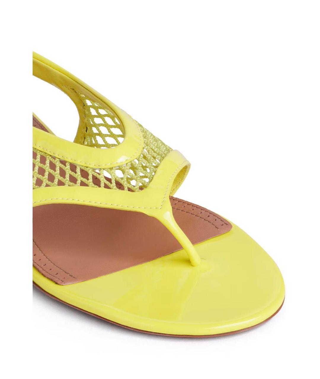 ALAIA Желтые сандалии из лакированной кожи, фото 3