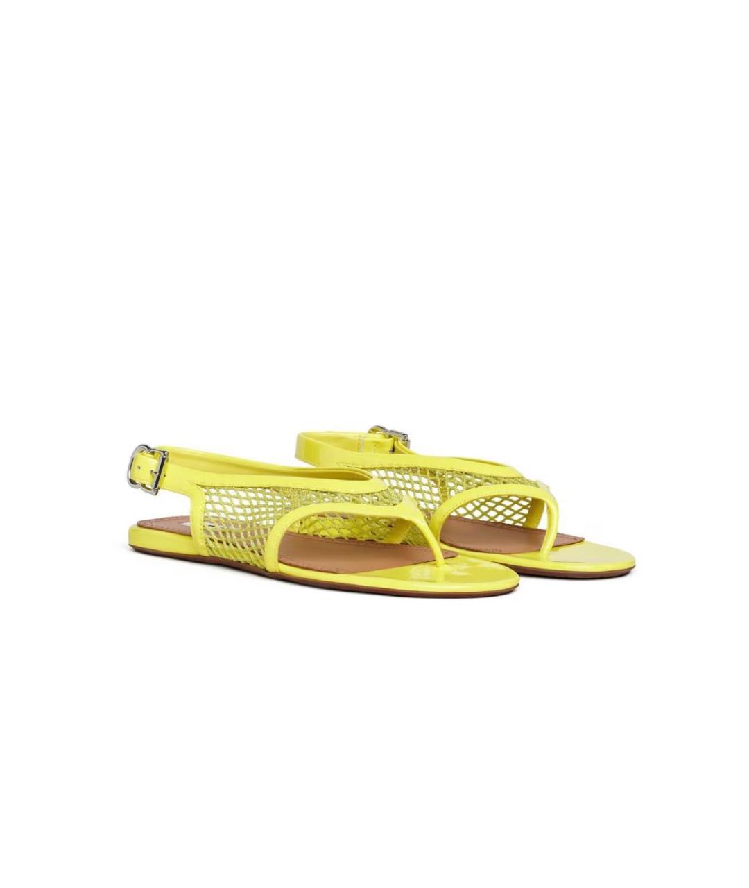 ALAIA Желтые сандалии из лакированной кожи, фото 2