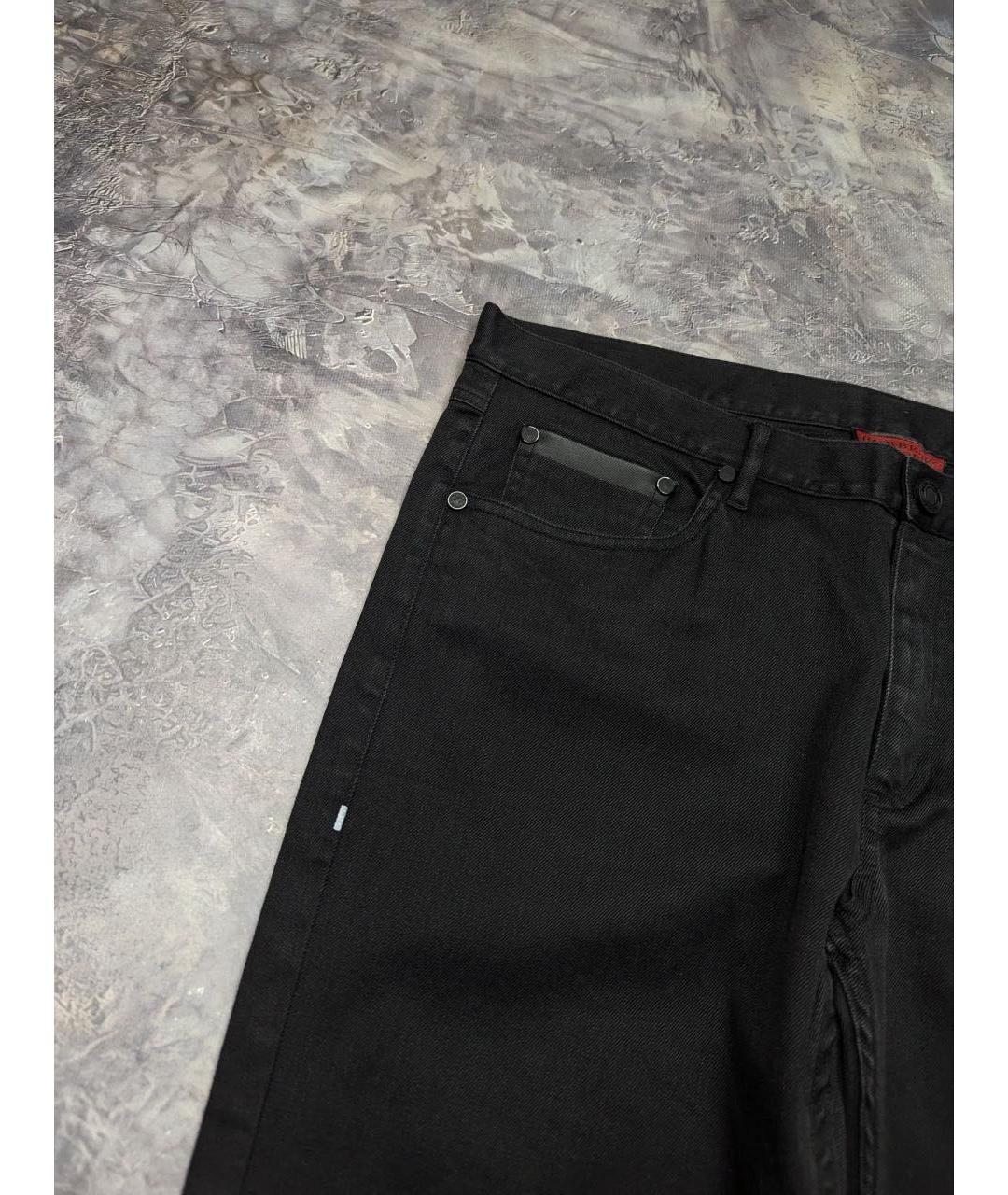 BURBERRY Черные хлопковые прямые джинсы, фото 7
