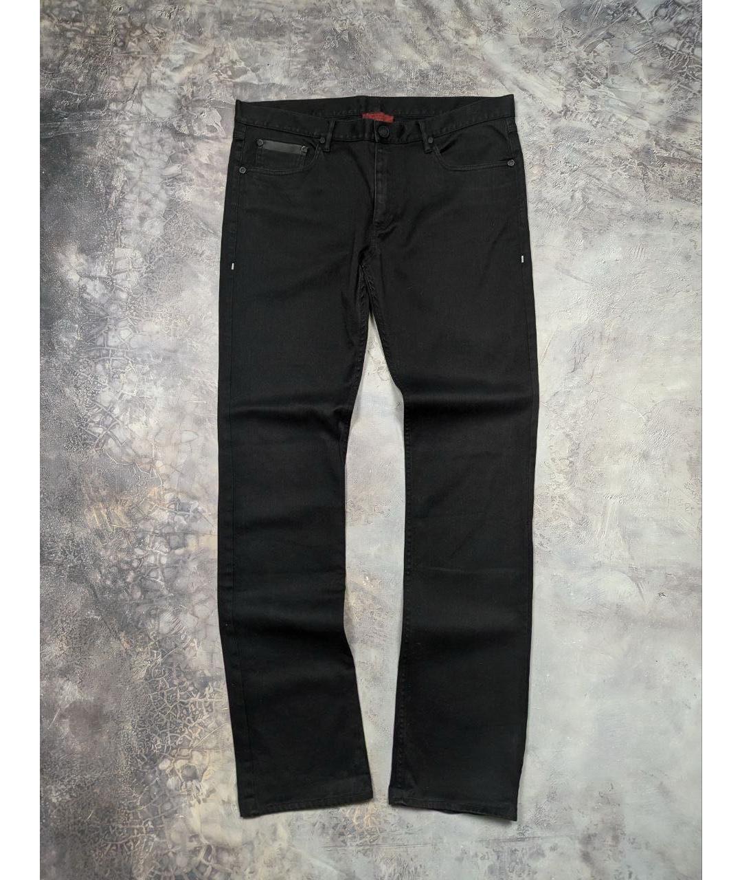 BURBERRY Черные хлопковые прямые джинсы, фото 9