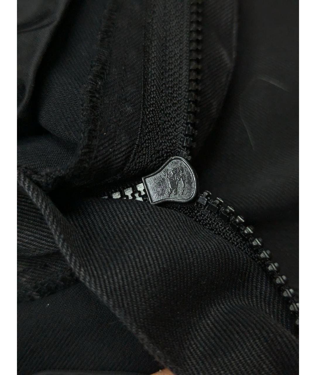 BURBERRY Черные хлопковые прямые джинсы, фото 8