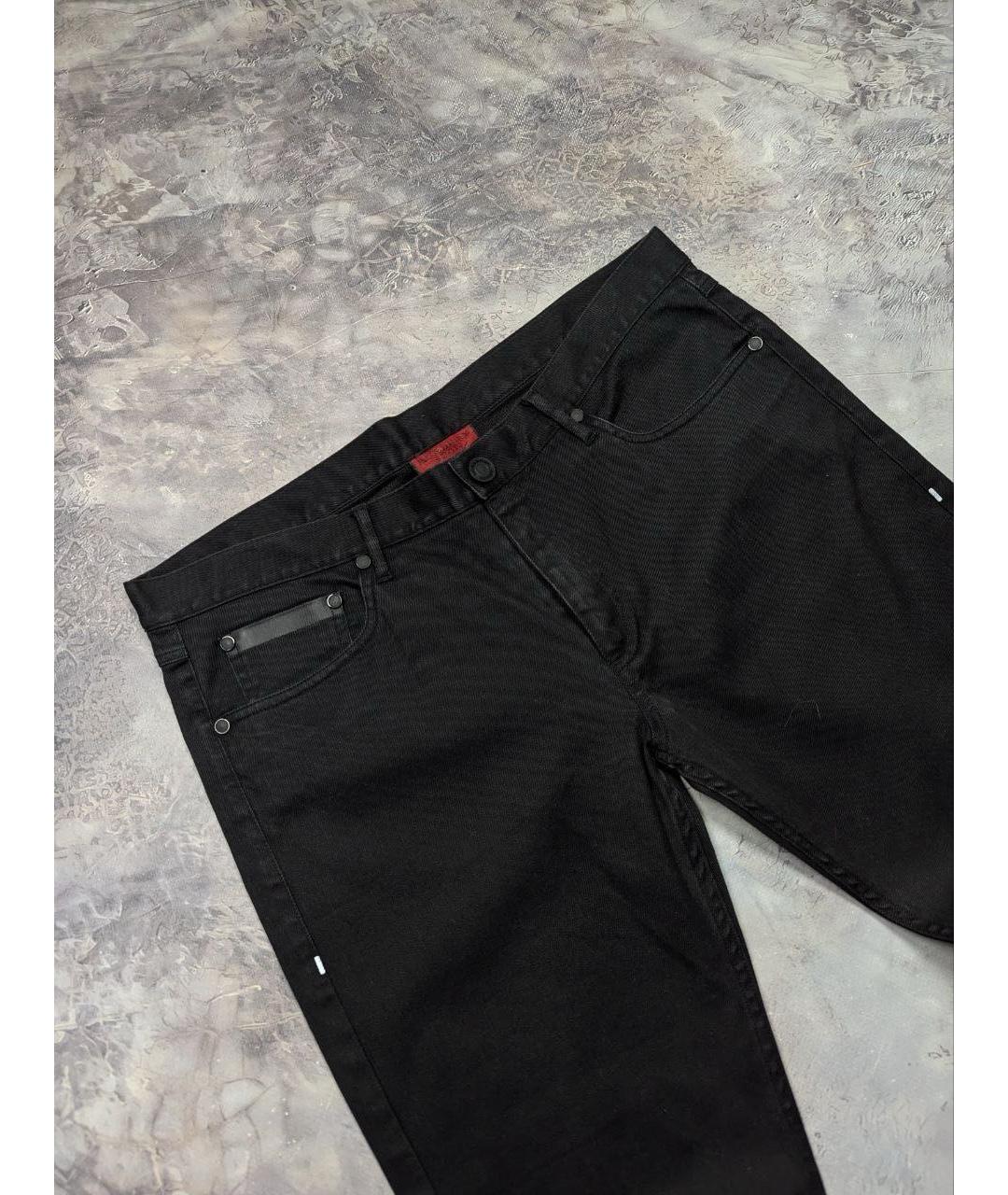 BURBERRY Черные хлопковые прямые джинсы, фото 3