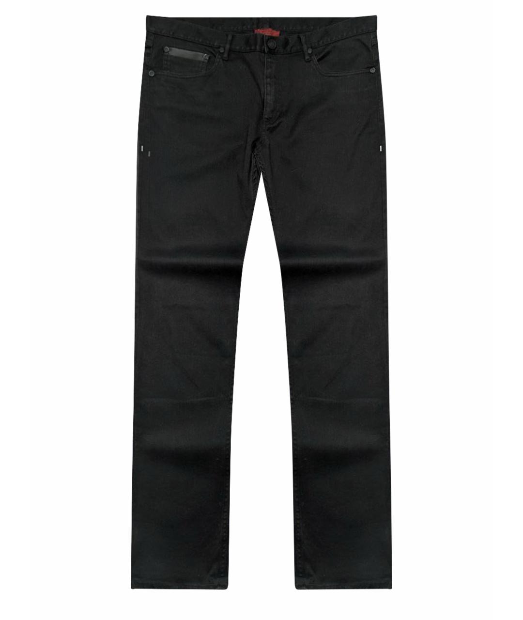 BURBERRY Черные хлопковые прямые джинсы, фото 1