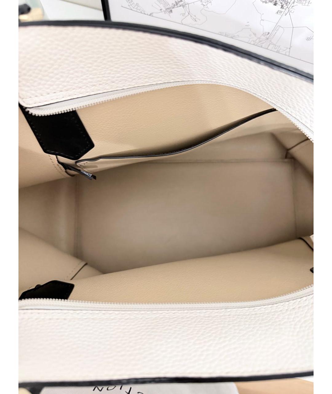 MICHAEL KORS Белая кожаная сумка тоут, фото 4