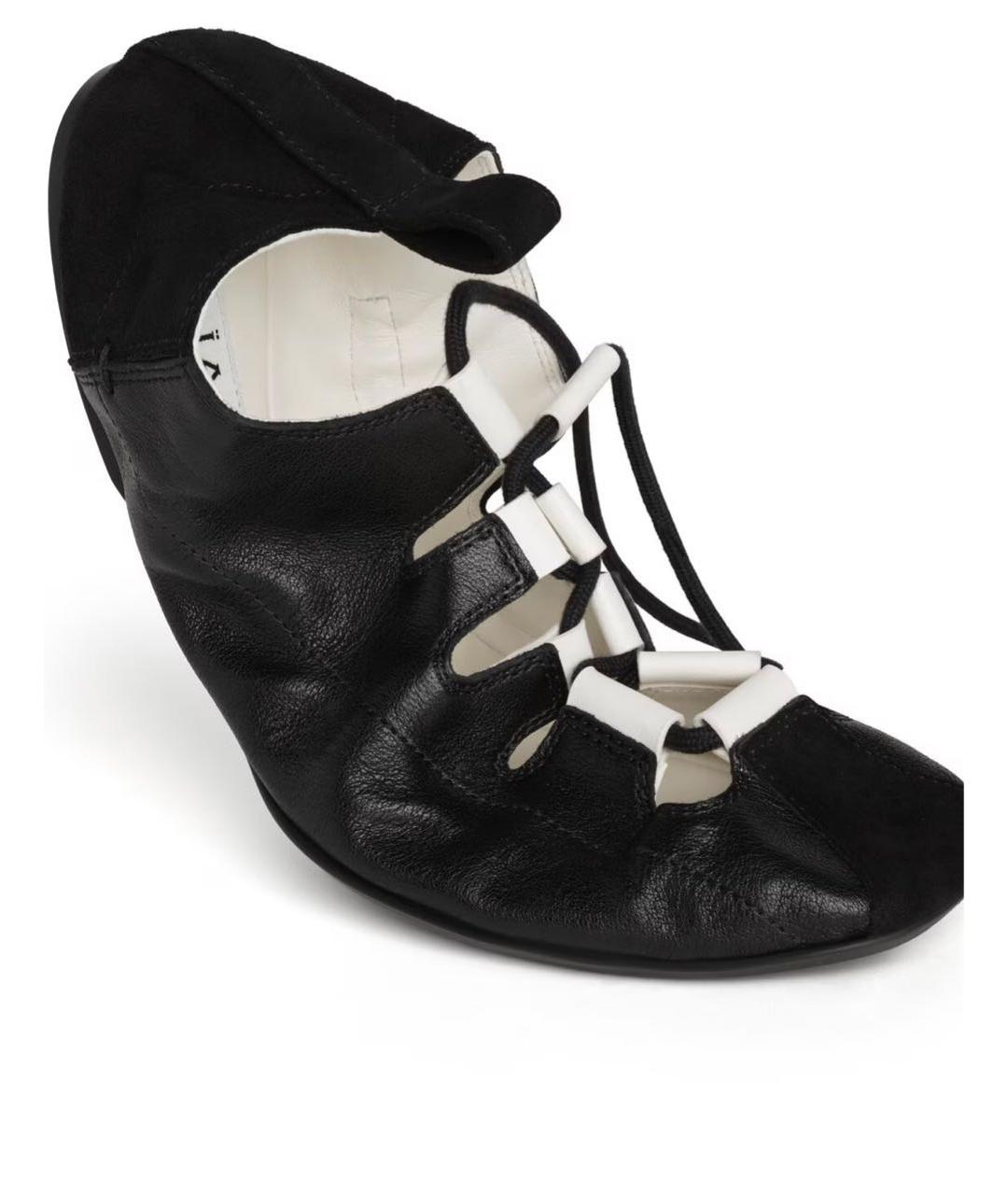 ALAIA Черные кожаные балетки, фото 3