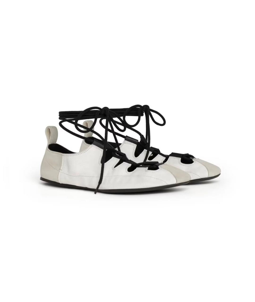 ALAIA Белые кожаные балетки, фото 2