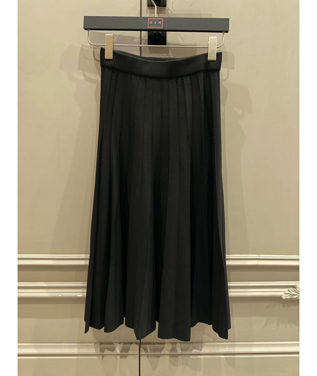 BALENCIAGA Черная вискозная юбка миди, фото 2