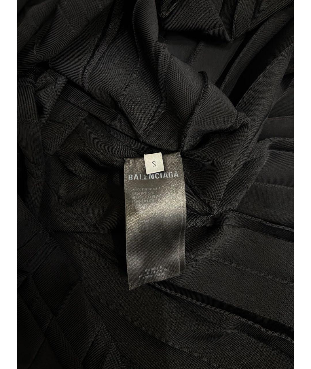 BALENCIAGA Черная вискозная юбка миди, фото 5