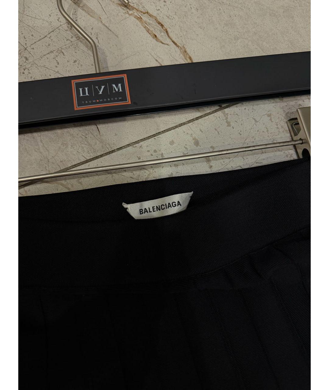 BALENCIAGA Черная вискозная юбка миди, фото 4